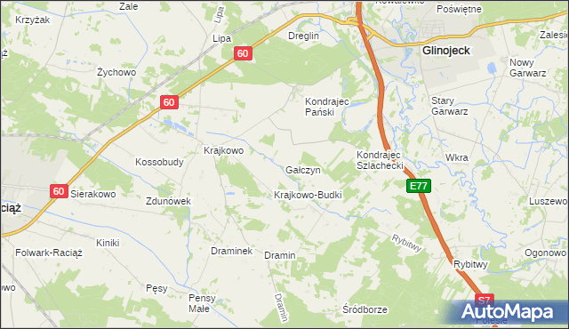 mapa Gałczyn, Gałczyn na mapie Targeo