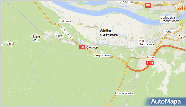 mapa Cierpiszewo, Cierpiszewo na mapie Targeo