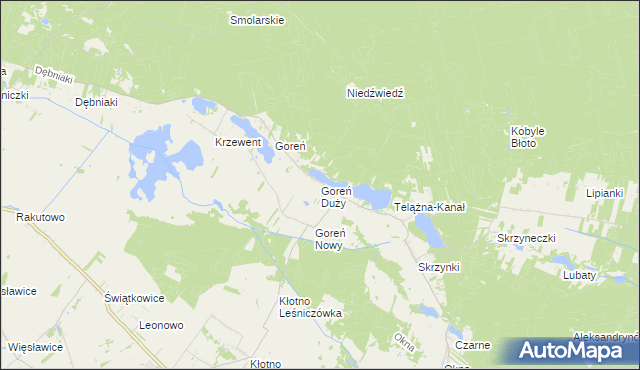 mapa Goreń Duży, Goreń Duży na mapie Targeo