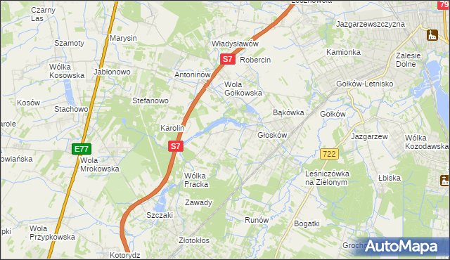 mapa Baszkówka, Baszkówka na mapie Targeo