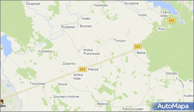 mapa Danowo gmina Rajgród, Danowo gmina Rajgród na mapie Targeo