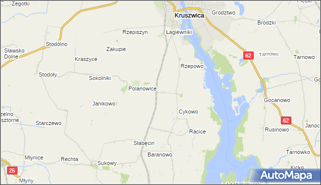 mapa Giżewo, Giżewo na mapie Targeo