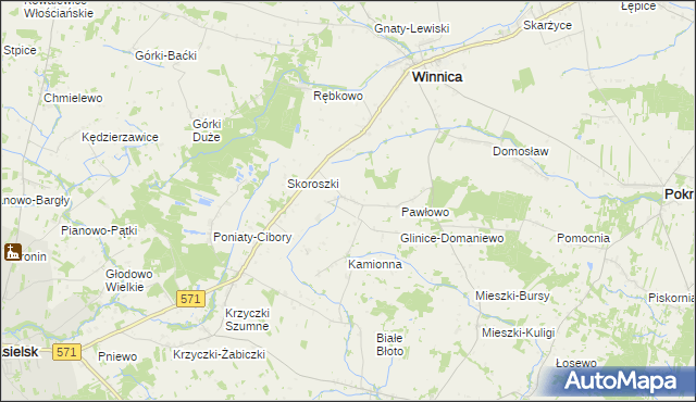 mapa Glinice Wielkie, Glinice Wielkie na mapie Targeo