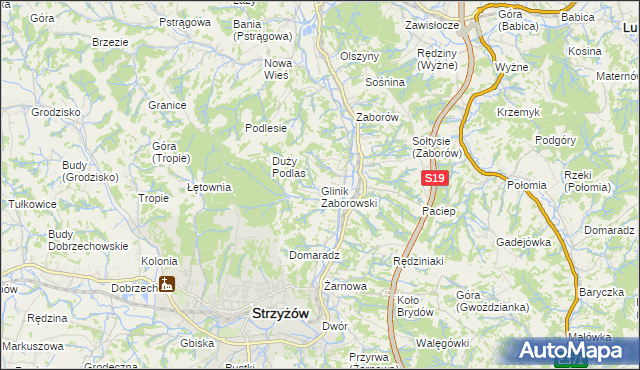 mapa Glinik Zaborowski, Glinik Zaborowski na mapie Targeo
