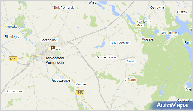 mapa Gorzechówko, Gorzechówko na mapie Targeo