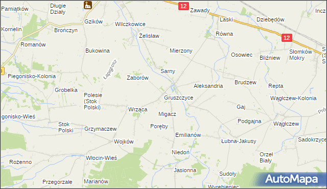 mapa Gruszczyce, Gruszczyce na mapie Targeo