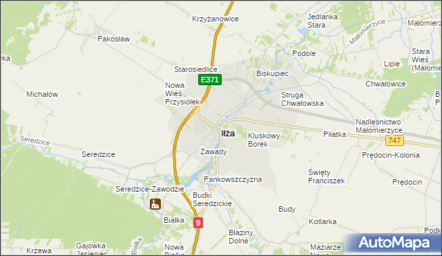 mapa Iłża, Iłża na mapie Targeo