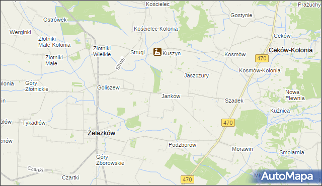 mapa Janków gmina Żelazków, Janków gmina Żelazków na mapie Targeo