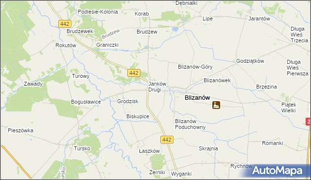 mapa Janków Trzeci gmina Blizanów, Janków Trzeci gmina Blizanów na mapie Targeo