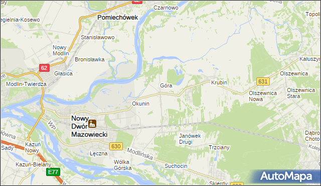 mapa Janówek Pierwszy, Janówek Pierwszy na mapie Targeo
