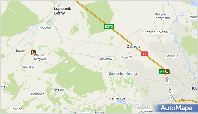 mapa Jaślików, Jaślików na mapie Targeo