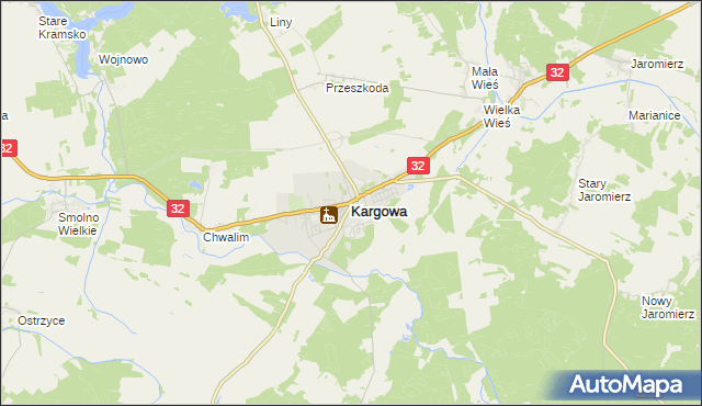 mapa Kargowa, Kargowa na mapie Targeo