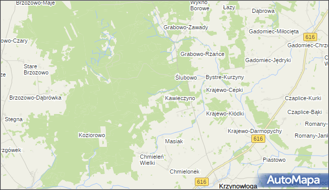 mapa Kawieczyno, Kawieczyno na mapie Targeo
