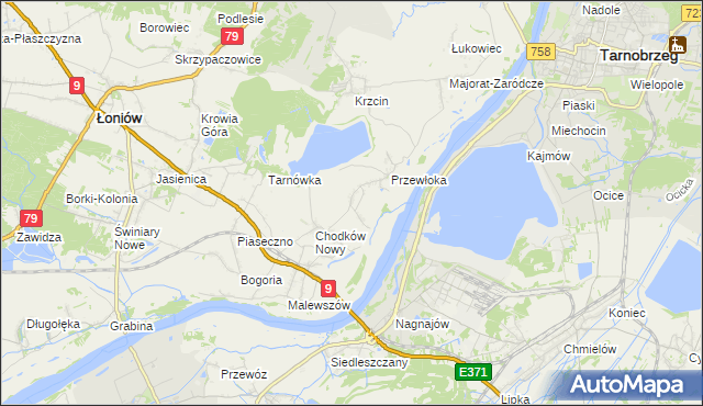 mapa Kępa Nagnajewska, Kępa Nagnajewska na mapie Targeo