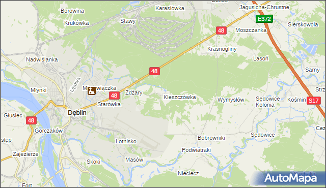 mapa Kleszczówka, Kleszczówka na mapie Targeo