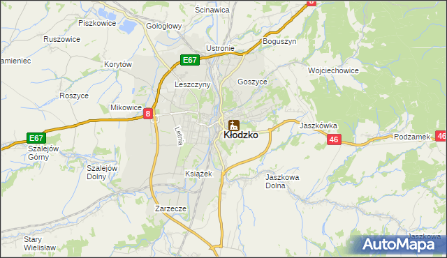 mapa Kłodzka, Kłodzko na mapie Targeo