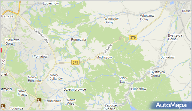 mapa Modliszów, Modliszów na mapie Targeo