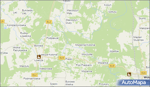 mapa Mszanna-Kolonia, Mszanna-Kolonia na mapie Targeo