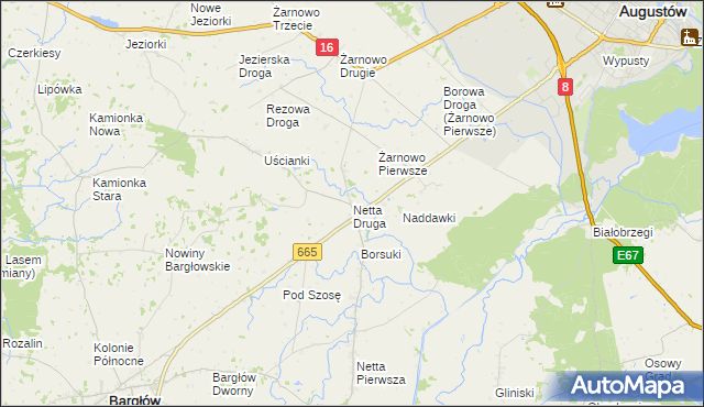 mapa Netta Druga, Netta Druga na mapie Targeo