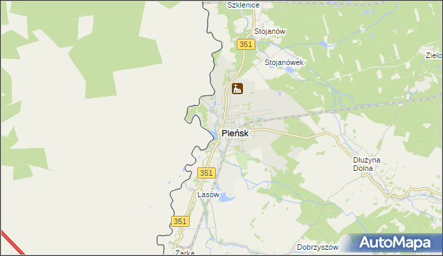 mapa Pieńsk, Pieńsk na mapie Targeo