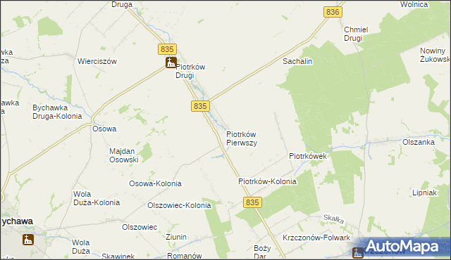 mapa Piotrków Pierwszy, Piotrków Pierwszy na mapie Targeo