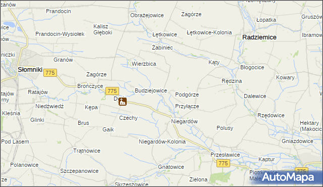 mapa Piotrkowice Wielkie, Piotrkowice Wielkie na mapie Targeo