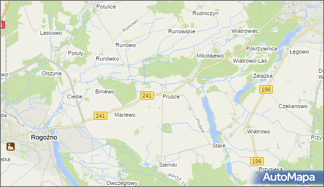 mapa Pruśce, Pruśce na mapie Targeo