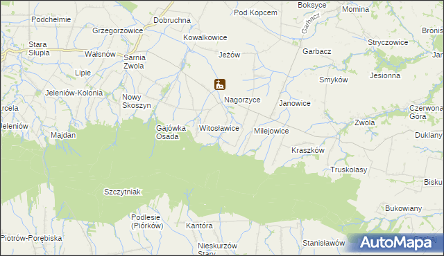 mapa Roztylice, Roztylice na mapie Targeo