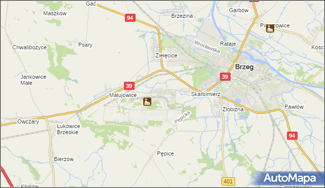 mapa Skarbimierz-Osiedle, Skarbimierz-Osiedle na mapie Targeo