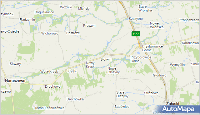 mapa Słotwin, Słotwin na mapie Targeo