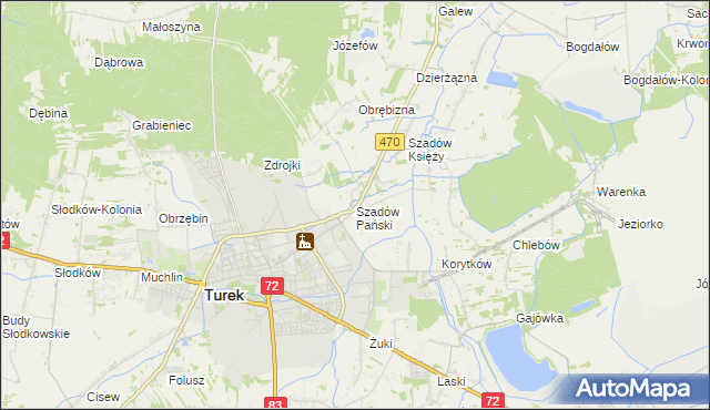 mapa Szadów Pański, Szadów Pański na mapie Targeo