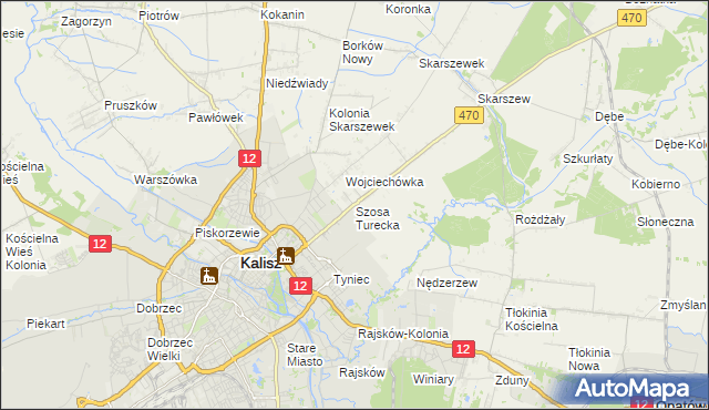mapa Szosa Turecka, Szosa Turecka na mapie Targeo