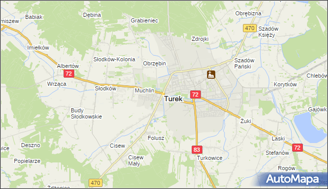 mapa Turka, Turek na mapie Targeo