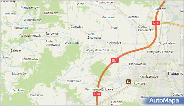 mapa Wymysłów Francuski, Wymysłów Francuski na mapie Targeo