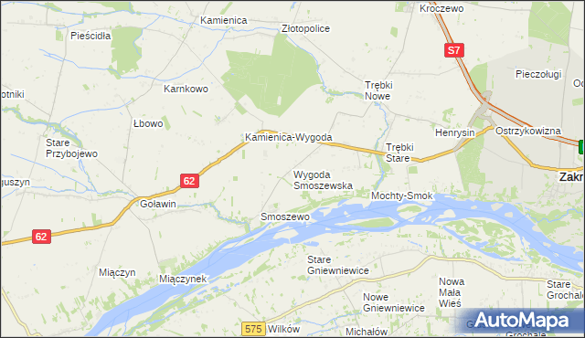 mapa Wygoda Smoszewska, Wygoda Smoszewska na mapie Targeo