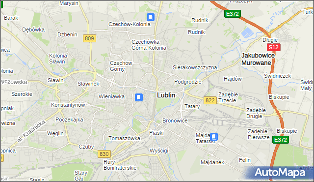 mapa Lublina, Lublin na mapie Targeo