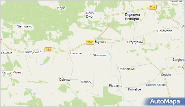 mapa Głojkowo, Głojkowo na mapie Targeo