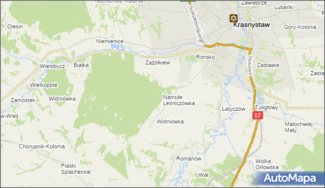 mapa Namule Leśniczówka, Namule Leśniczówka na mapie Targeo