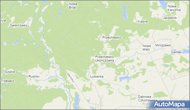 mapa Przechlewko Leśniczówka, Przechlewko Leśniczówka na mapie Targeo