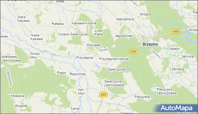 mapa Przystajnia-Kolonia, Przystajnia-Kolonia na mapie Targeo