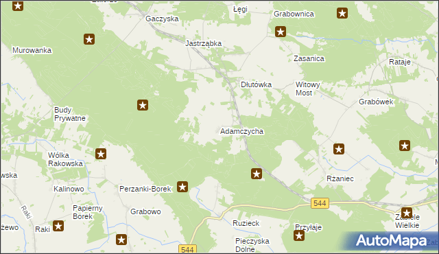 mapa Adamczycha, Adamczycha na mapie Targeo