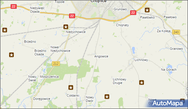 mapa Angowice, Angowice na mapie Targeo