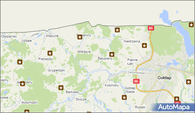 mapa Bałupiany, Bałupiany na mapie Targeo