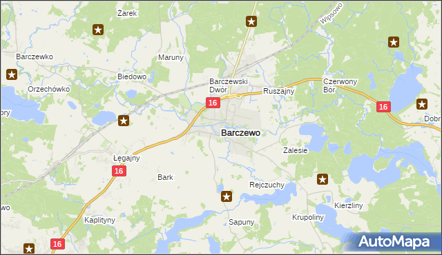 mapa Barczewo, Barczewo na mapie Targeo