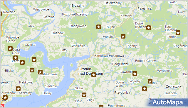 mapa Bartkowa-Posadowa, Bartkowa-Posadowa na mapie Targeo