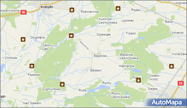 mapa Baszków, Baszków na mapie Targeo