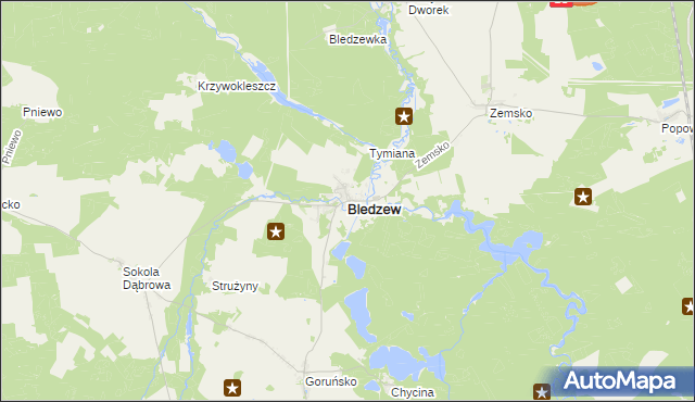 mapa Bledzew, Bledzew na mapie Targeo