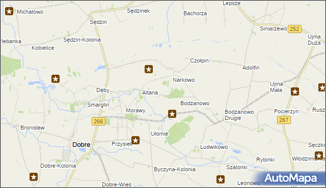 mapa Borowo gmina Dobre, Borowo gmina Dobre na mapie Targeo