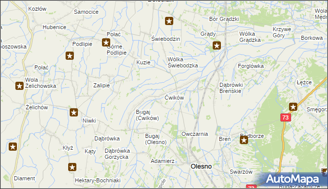mapa Ćwików, Ćwików na mapie Targeo