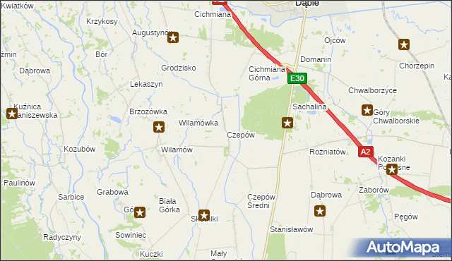 mapa Czepów, Czepów na mapie Targeo
